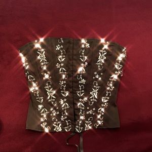 ✨jolie & beau lace up sequin embroidered corset✨